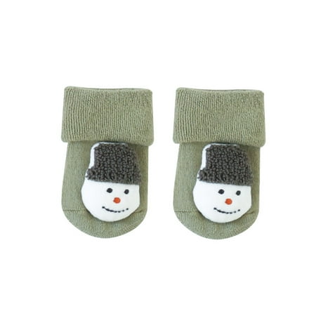 

One Opening Kids Unisex Baby Girl Christmas Winter Wear Fuzzy Home Knitting Socks