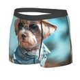 thumbnail image 2 of Daiia Stylish Dog in Denim Outfit Men's Underwear Boxer Briefs, Cotton Stretch Moisture-Wicking Underwear-Small, 2 of 9