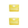 thumbnail image 3 of Bearachild B5 Sobres de plástico grueso Carpetas de archivos transparentes con etiqueta Bolsillo Cierre a presión Bolsa Monedero Bolsa Escuela Amarillo 2piezas, 3 of 6