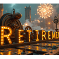 thumbnail image 4 of Retirement Themed Golden Backdrop Banner with Clock Element Party Decoration Background for Retirement Parties Photo Booths Memory Keepsakes Celebrations, 4 of 8