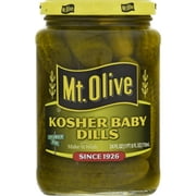 Mt. Olive Kosher Baby Dill Pickles, 24 fl oz Jar