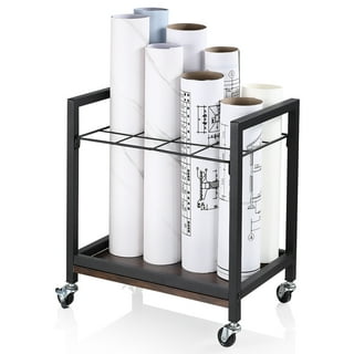 Hand Crafted Art Work Rolling Storage Rack by BK Renovations, Inc