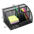 thumbnail image 4 of FlyFlise Table de Bureau 6-Grid Mesh Boîte de Rangement Notes Crayon Stand Table Organisateur Fournitures de Bureau, 4 of 5