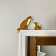 thumbnail image 3 of Mama and Baby Fox Door Topper Adorable Fox Shape Statue Door Corner Sculpture for Handcrafted Wood Decor Sign, Creative Wooden Art Figurine Ornament for Garden Living Room Bedroom Office (Baby+Mama), 3 of 8