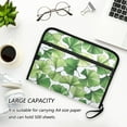 thumbnail image 6 of Accordion File Organizer with Zip Closure 13 Pockets Expanding File Folder Letter A4 Paper Document Organizer for Home Office Green Ginkgo Biloba, 6 of 7
