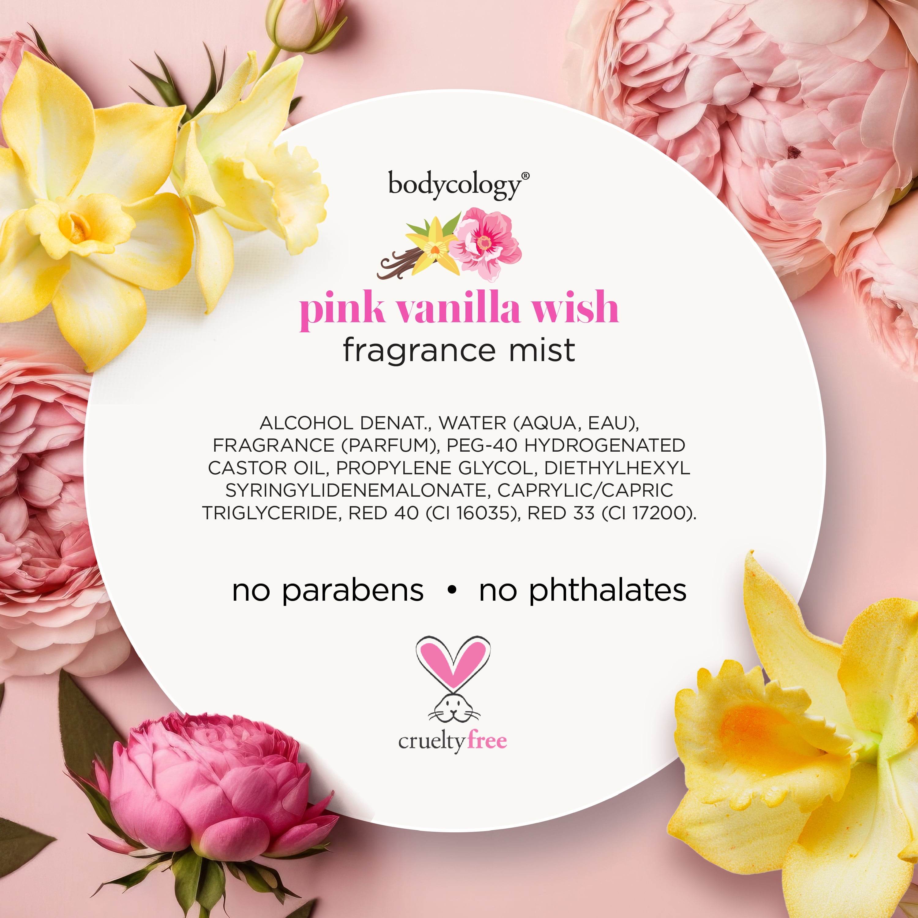 Bodycology Pink Vanilla Wish Body Mist, 8 fl.oz.