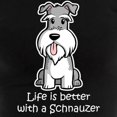 thumbnail image 3 of CafePress - Life Is Better With A Schnauzer Dark - Women's Dark Pajamas, 3 of 4