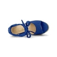 thumbnail image 4 of BLISSFUL STEP Sandales Espadrilles pour Femmes à Lacets avec Bride à la Cheville Bleu Foncé (Taille 9), 4 of 8