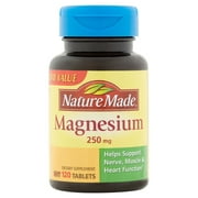 Nature Made Magnesium Oxide 250 mg Tablets, 120 Count