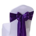 thumbnail image 6 of Satin Chair Sashes with Bands Stretch Ribbon Bows for Wedding Decorations Party Events Banquet Hotel Home Kitchen Chair Covers Living Room Bedroom Enhancements Bowless Design Silk Material, 6 of 8