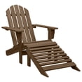 thumbnail image 1 of vidaXL Garden Chair with Ottoman Wood Brown, 1 of 5