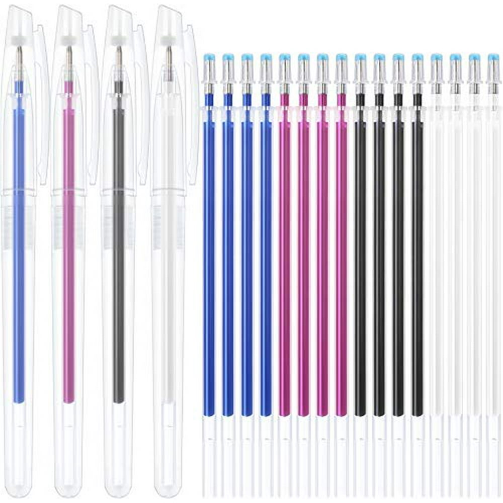 QA 4 Heat Erase Pens with 48 Refills for Sewing Fabric Leather, 4