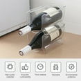 thumbnail image 6 of opvise Storage Rack Transparent Space Saving Acrylic Wine Rack Storage Organizer for Wine Transparent, 6 of 8