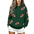 thumbnail image 3 of CAIXIA Game Day Sweatshirt for Women Football Funny Graphic Print Hoodies Casual Fall Season Pullover Tops with Pockets, 3 of 7