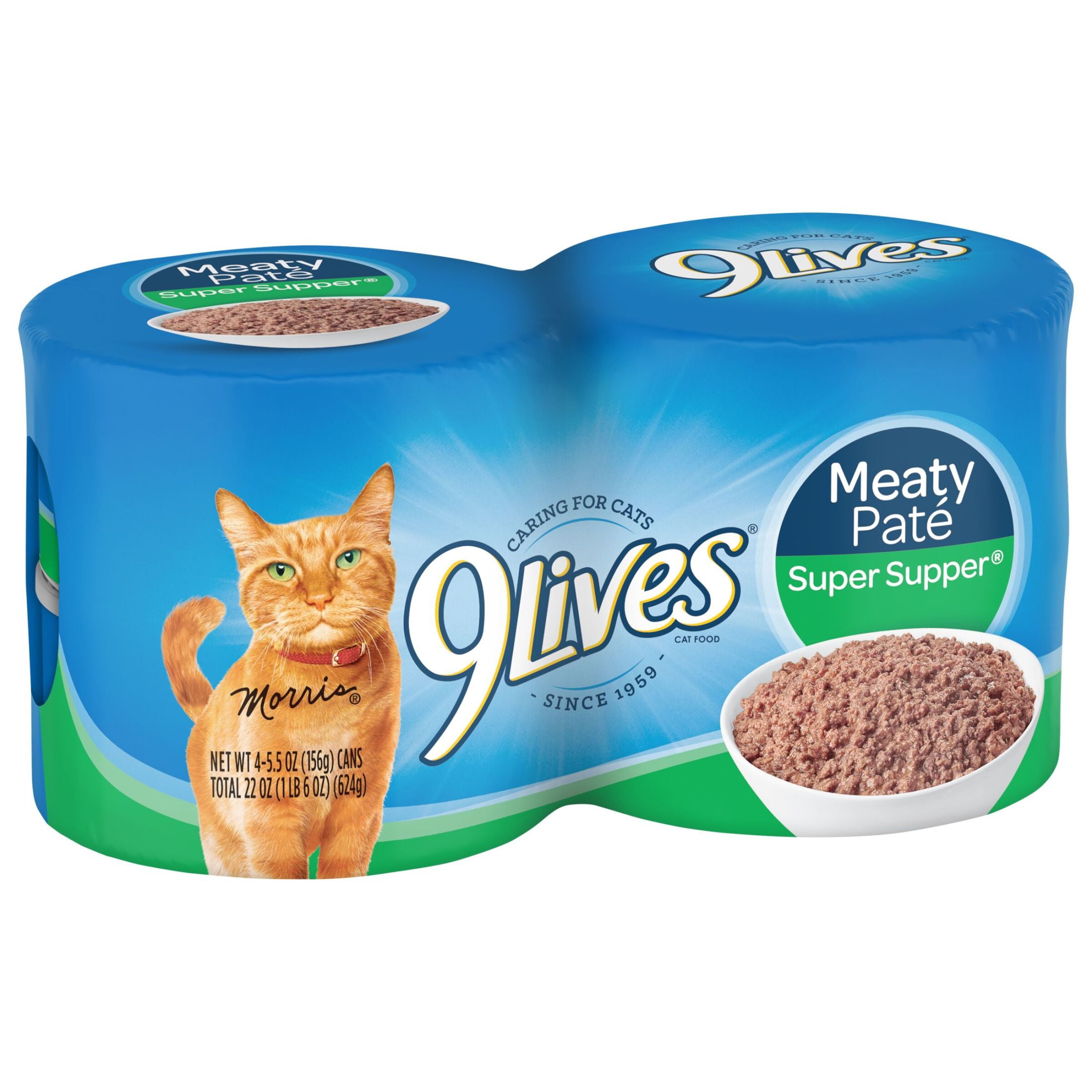 (6 pack) 9Lives Meaty Paté Super Supper Wet Cat Food, 22-Ounce, Pack of 4