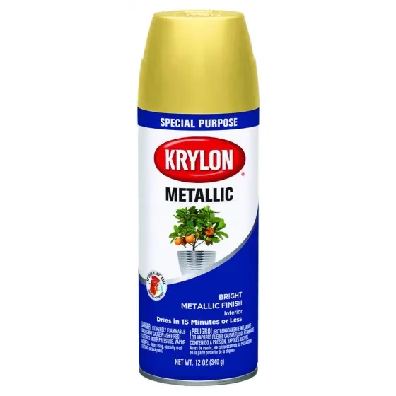Krylon 1701 Metallic Spray Paint Bright Gold Metallic 11 Ounce, Each