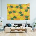 thumbnail image 4 of FREEAMG Yellow Pineapple Tapestry Aesthetic Tapestry Wall Hanging for Home Decor 60" x 51" Inches, 4 of 6
