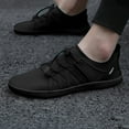 thumbnail image 4 of CAICJ98 Men Sneakers Fashion Comfort Walking Shoes Breathable Lace-up Casual Shoes Athletic Mesh Tennis Shoes for Men Black,8.5, 4 of 6