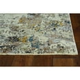 thumbnail image 5 of 7' Silver Machine Woven Shrank Abstract Design Indoor Runner Rug, 5 of 6