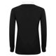 thumbnail image 2 of Front Row- Polo liso de manga larga con cuello tipo rugby para mujer (Blanco/Negro), 2 of 3