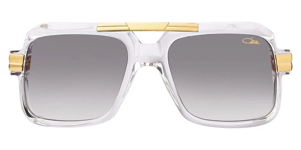 Cazal Legends 663 065 Crystal Gold Retro Grey Lens Pilot Sunglasses 56mm New