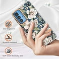 thumbnail image 2 of Allytech Motorola Moto Edge 20 Pro Case Clear, Flower Series Crystal Clear Back Cover Flexible TPU Silicone Shockproof Drop Proof Anti-yellow Protection Case Cover for Moto Edge 20 Pro, White Flower, 2 of 5