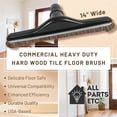 thumbnail image 2 of ALL PARTS ETC. Commercial Heavy Duty Hard Wood Tile Floor Brush 14” Wide with Bumper for Natural Horsehair Soft Bristles Hoover, Sanitaire, Carpet Pro, Proteam Back Pack Vacuums and more, 2 of 7