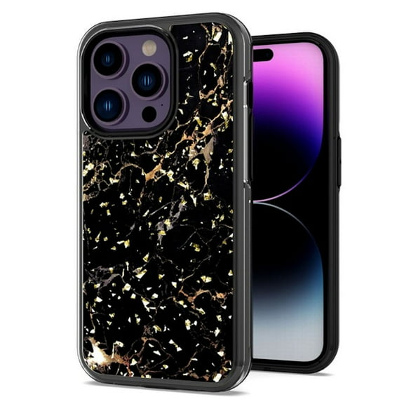 Karat Series Hybrid Case for iPhone 14 Pro Max - Marble Black