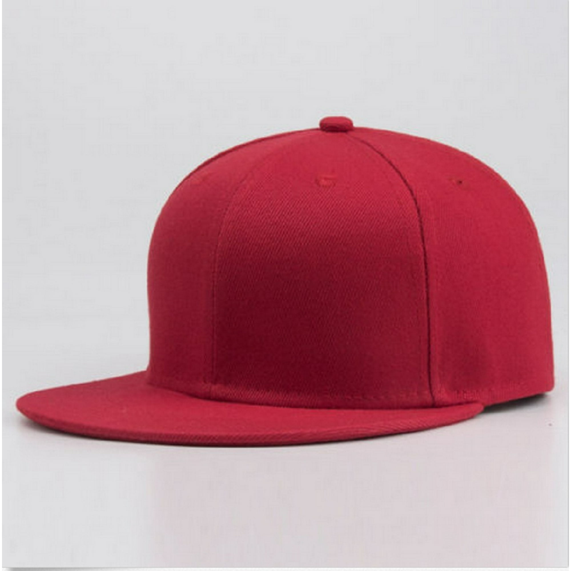 Amazon Baseball Plain Red Snapback Hat Polyester Wool Acrylic
