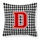 thumbnail image 1 of "Treasures Monogram-Initial D Houndstooth - Cojín decorativo de tela de lona, 14 x 14", multicolor Caroline's Treasures CJ1021-DPW1414, 1 of 1