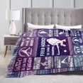 thumbnail image 6 of Hockey Blanket for Boys Girls, Cool Hockey Sports Themed Design Printed Purple Throw Blankets for Kids Lap, Chair Sofa, Warm Soft Cozy Blanket, 40"x 50", 6 of 6
