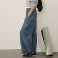 thumbnail image 7 of Bovemsi Casual Pants for Women Wide Leg Sweatpants Baggy Cargo Plus Size Straight Sweatpant With Pockets Y2K Beach Trousers, 7 of 7