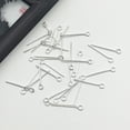 thumbnail image 1 of Xiao Hua Silver Pin 200PCS-0.63*0.02 inch Jewelry Making, Handmade End Ring Design Earring Pendant Accessory, Reusable Homemade Bracelet Pendant Connector Craft Pin, 1 of 5