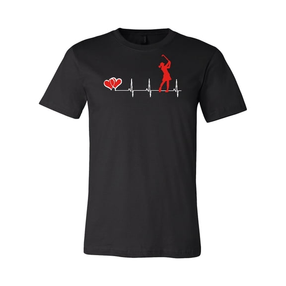 Women's Golf Heartbeat T-Shirt