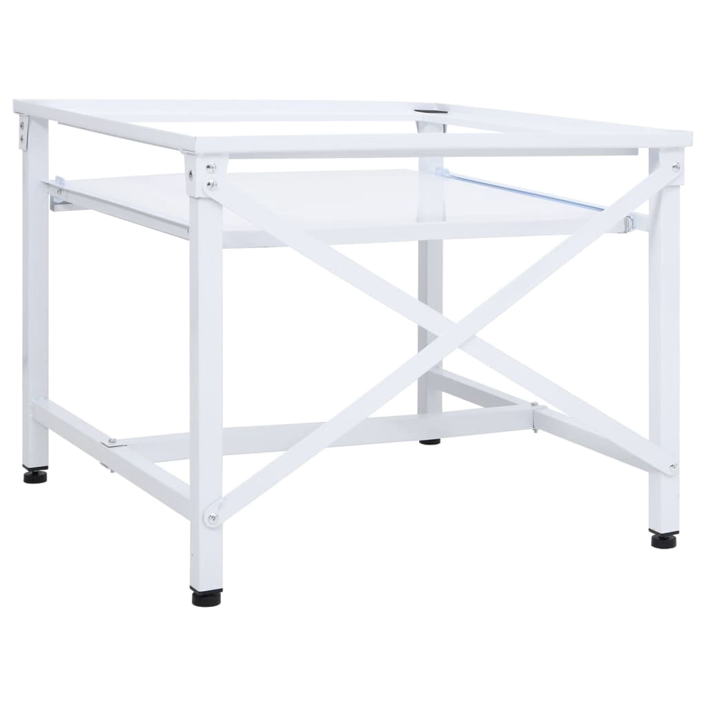 vidaXL Double Washing and Drying Machine Pedestal White