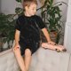 thumbnail image 4 of Fotbe Black Marble Texture Abstract Pijama Estampada de 2 Piezas para Niños – Ropa de Dormir de Manga Corta Cómoda para Niños y Niñas, Camiseta y Shorts de Algodón-Medium, 4 of 6