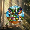 thumbnail image 4 of Colorful Dragon Reading Book STAINED GLASS Suncatcher Fantasy Window Art with Books Tea Flowers Gift for Book Lovers Dragon Fans Bookish, 4 of 8