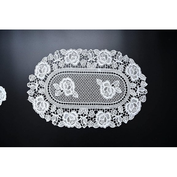 Embroidered Floral Lace LongTable Runner Dresser Scarf Macrame Tablecloth for Holiday Wedding Picnic Dinner Tables