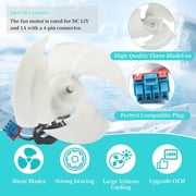 EAU63103301 ODM-033F-5B71 Refrigerator Condenser Fan Motor Assembly for LG Kenmore, Replaces EAU63103302,EAU64843805,EAU62863101, EAU62863103,EAU63105202 AP6235485, 4509126