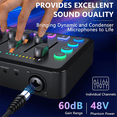 Gaming Audio Mixer, Streaming RGB PC Mixer with XLR Microphone