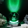 thumbnail image 2 of 3D Crystal Ball Night Light with Silver Base, Laser Engraved Glass Snow Globe for Toom Decoration, Special Gift for Birthday, Christmas, Multiple Styles Available, 2 of 14