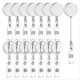 thumbnail image 1 of 100 Piezas Clips de Carrete de Retráctil Carrete de Soporte de Tarjeta de Identificación con Clip de Cinturón de Metal para Colgar Tarjetas Llaveros,A, 1 of 5