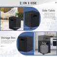 thumbnail image 6 of Tcbosik Gas Tank Storage Iron Side Table, 16.1" Square End Table with 110lbs Load Capacity, Home Decor for Living Room, Patio, Deck, Balcony - Black, 80L Hidden Compartment, 6 of 7
