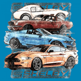 thumbnail image 3 of Shelby Cars Sketch Women's V-Neck T-shirt Mustang Racing American Muscle Car GT500 Cobra Performance Powered by Ford Tee, 3 of 7