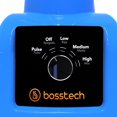thumbnail image 3 of Licuadora Bosstech 550 watts 3 velociades con Vaso de plastico de 2 lts Azul, 3 of 4