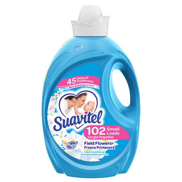 Suavitel Liquid Fabric Softener 120 oz, Field Flowers, 102 Small Loads
