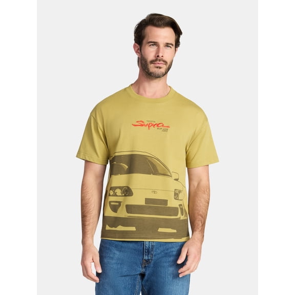 Toyota Men's and Big Men's Supra Cropped Graphic Tee, Sizes XS-3XL