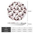 thumbnail image 2 of Balery Christmas Plaid Moose Print Bone China Decorative Plate Ceramic Dinner Plates Art Crafts with Display Stand-8in, 2 of 6