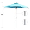 thumbnail image 2 of Costway 9' Patio Market Umbrella Outdoor Table  Aluminum Crank W/8 Rib Turquoise, 2 of 12