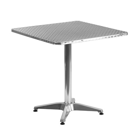 Flash Furniture Mellie 27.5'' Square Aluminum Indoor-Outdoor Table with Base